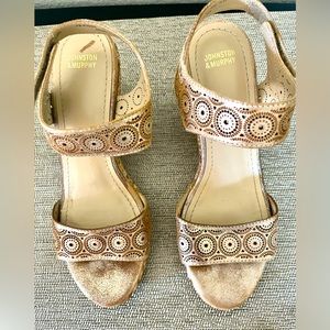 Johnston & Murphy women’s wedge sandals, 8M